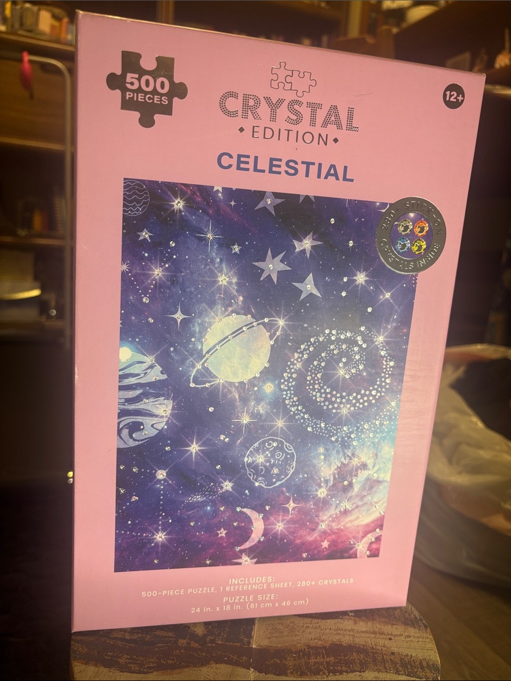 Crystal Edition Celestial 500-Piece Puzzle - Pink Box
